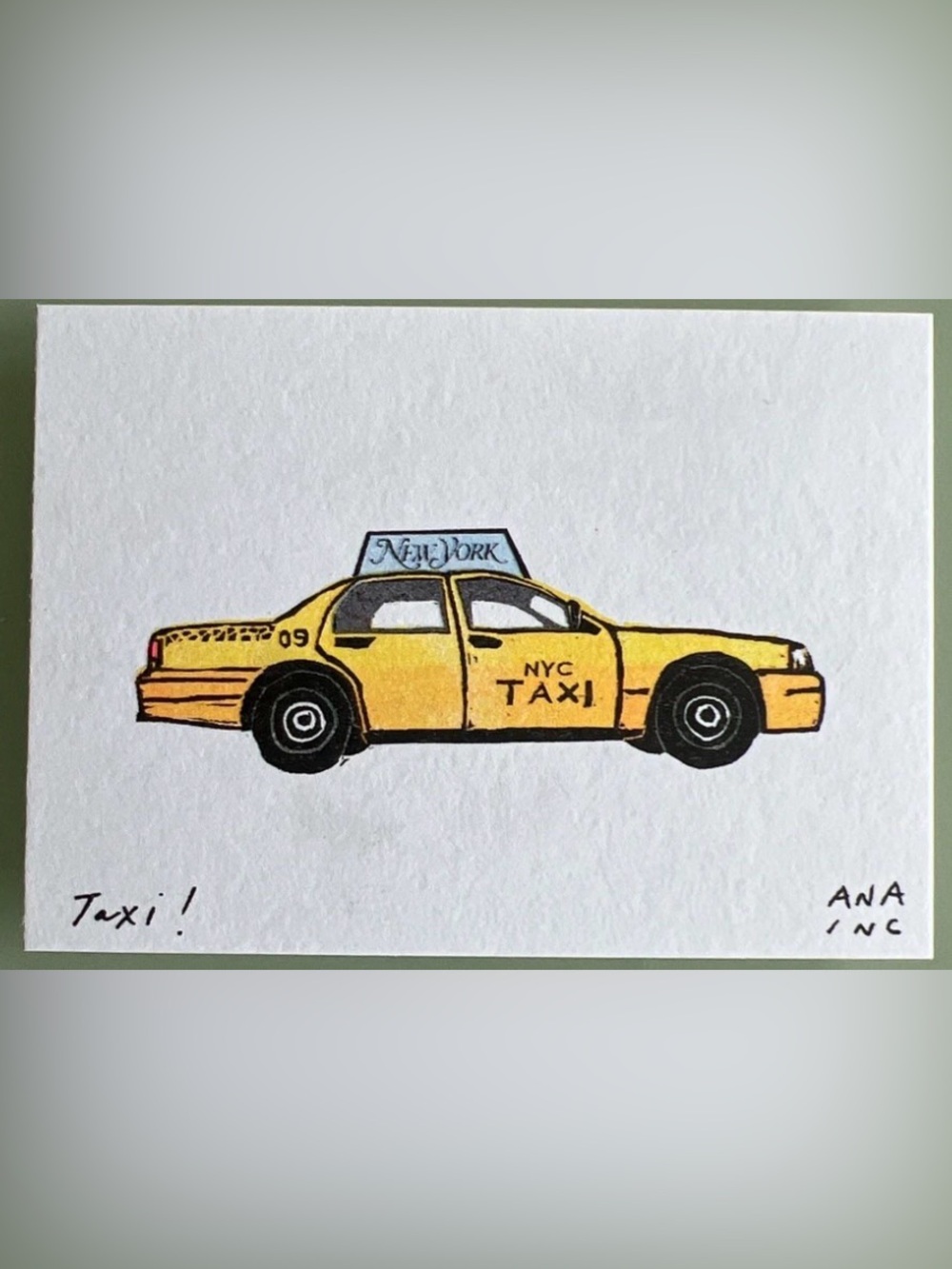 NEW Inciardi Taxi! NYC Print